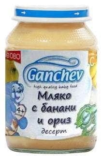 GANCHEV Десерт мляко с банани и ориз 190 гр.