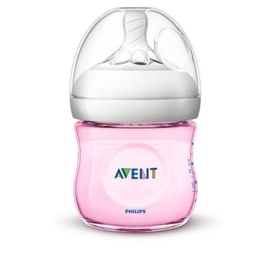 PHILIPS AVENT Шише за хранене Natural 125 мл. PP - лимитирана серия розово