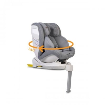 CANGAROO Стол за кола (0-36кг.) Admiral с IsoFix - светлосив