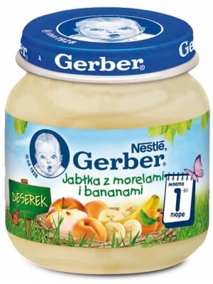 GERBER Ябълка,кайсия и банан 1