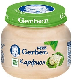 GERBER Пюре Карфиол 80гр.