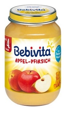 BEBIVITA Ябълка и праскова 190 гр.