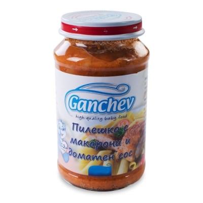 GANCHEV Пилешко с макарони и доматен сос 190 гр.