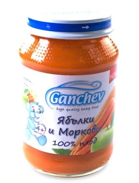 GANCHEV Пюре ябълки и моркови 100% плод