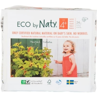 NATY Еко пелени 4+ Nature Babycare размер (9-20 кг) 24 броя