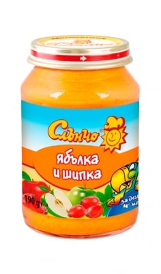 СЛЪНЧО Ябълка и шипка 190гр.