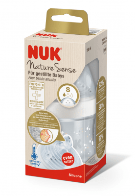 NUK NATURE SENSE Temperature Control шише РР 150мл. силиконов биберон р-р S, микс