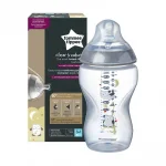 TOMMEE TIPPEE Шише за хранене EASI VENT 340мл. (3м+) с декорация - бухали