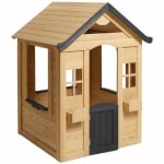 GINGER HOME Детска дървена къща за игра на открито в двора и градината - 140 х 112 x 108 см.