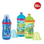 NUBY Неразливаща чаша с повдигащ връх и капак 360ml