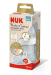 NUK NATURE SENSE шише стъклено 120мл. силиконов биберон р-р S, Softer