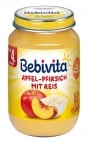 BEBIVITA Ябълка с праскова и пълнозърнест ориз 190 гр.