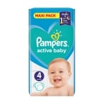 PAMPERS Active Baby 4 Пелени (9-14кг.) 58 броя