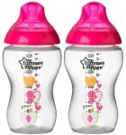 TOMMEE TIPPEE Шише с декорация Pink 340мл.(2бр./оп.)